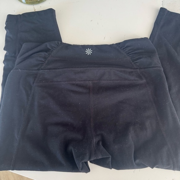 Athleta Cropped Black Leggings Medium - Picture 2 of 3